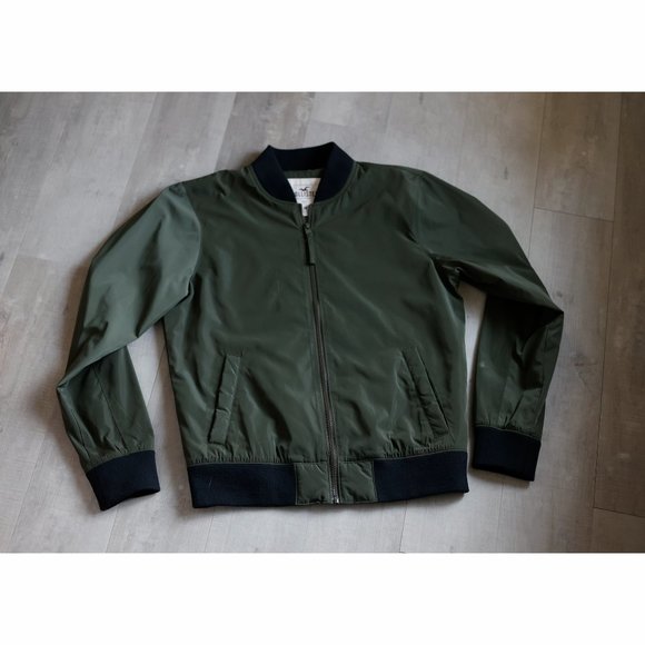 Hollister Other - Hollister Khaki Green Men's Lightweight Bomber Jacket Size M